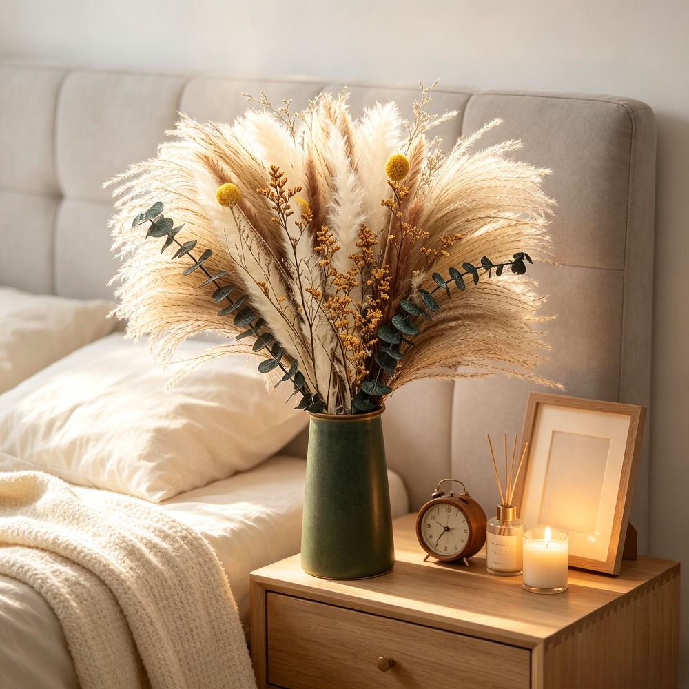 Dried Flower Bunch - ried Flower Bouquet, Rustic Decorative Dried