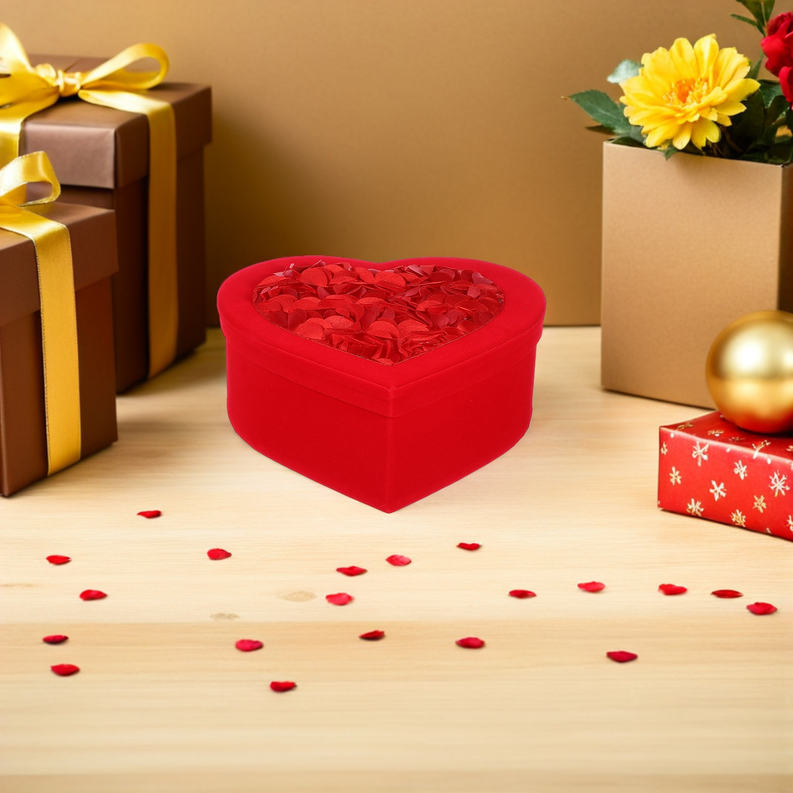 Bouquet Holder Foam - Heart Shaped Valentine Box Bouquet Gift