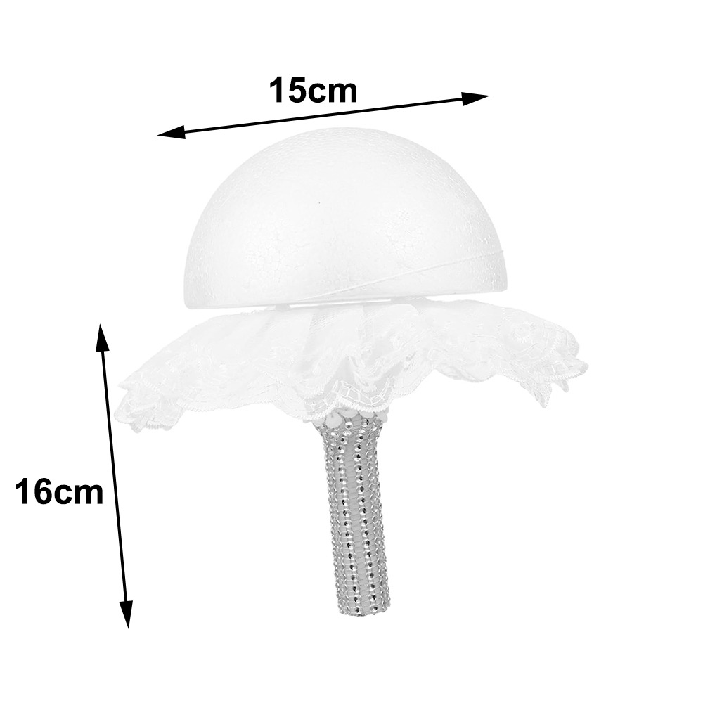 Bouquet Holder Foam - Fashion White Lace Foam Bouquet Holder