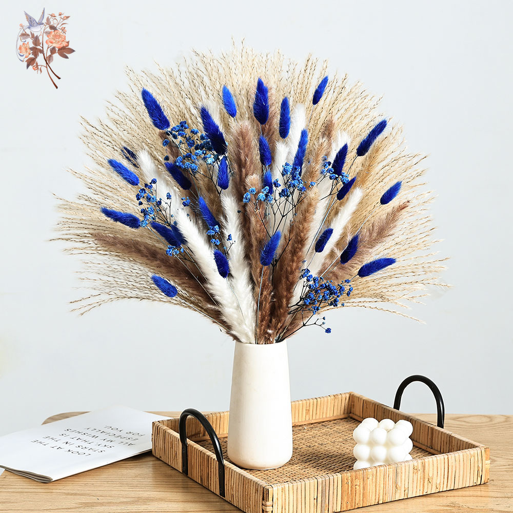70 Stem Blue Fluffly Rabbit Ta - Dried Flower Bunch recension och pris
