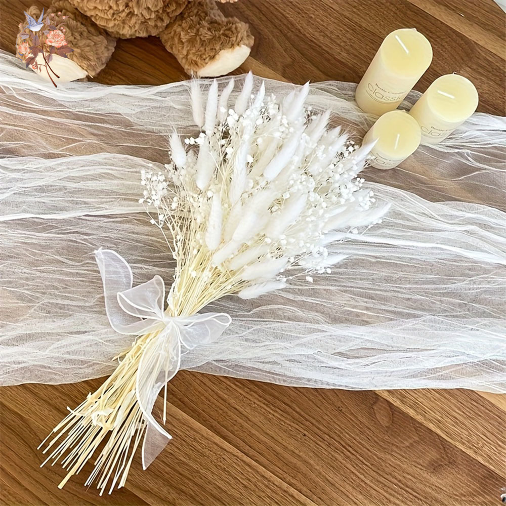 54Pcs White Dried Flower Brida - Dried Flower Bunch recension och pris