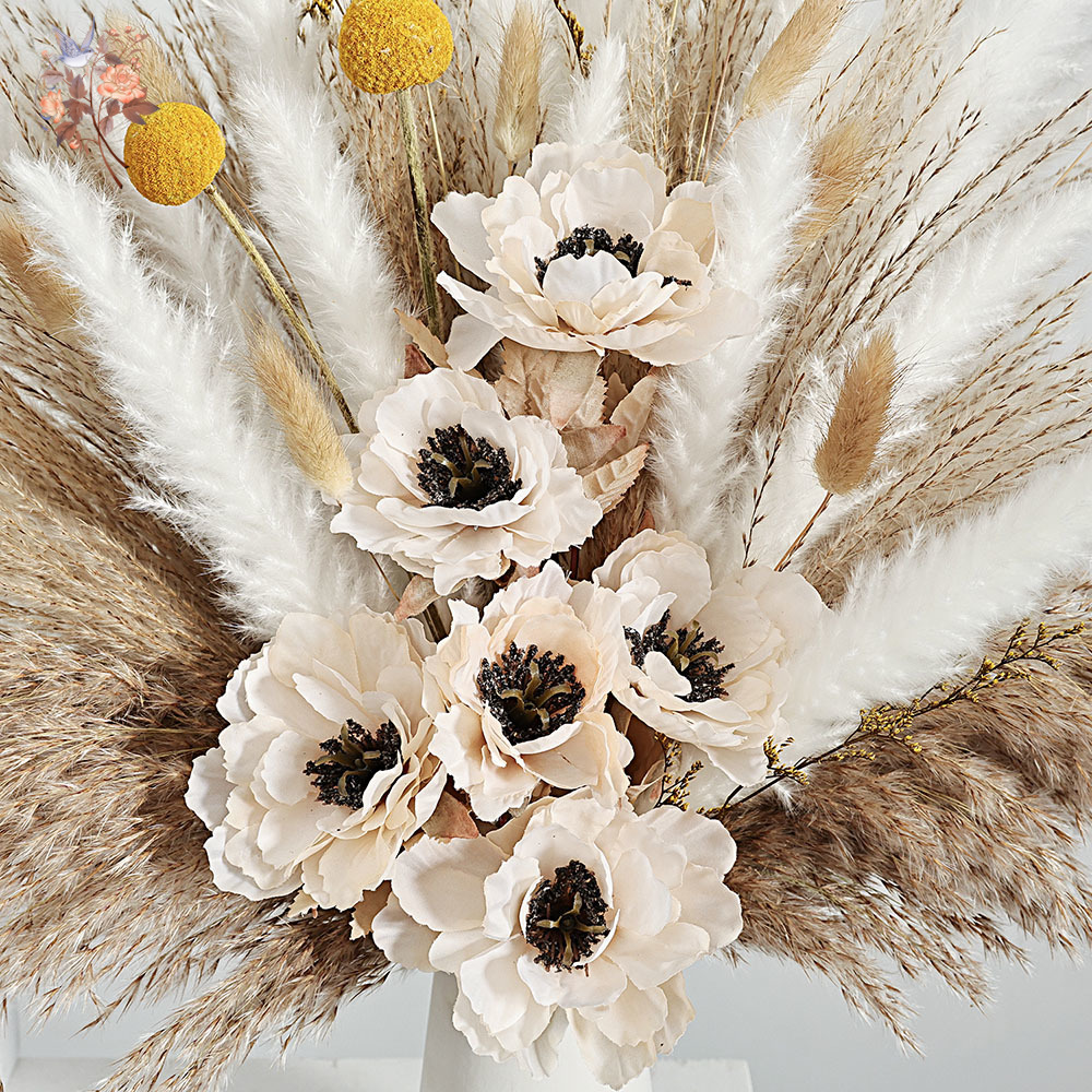 55Pcs Artificial Flower Bouque - Dried Flower Bunch recension och pris