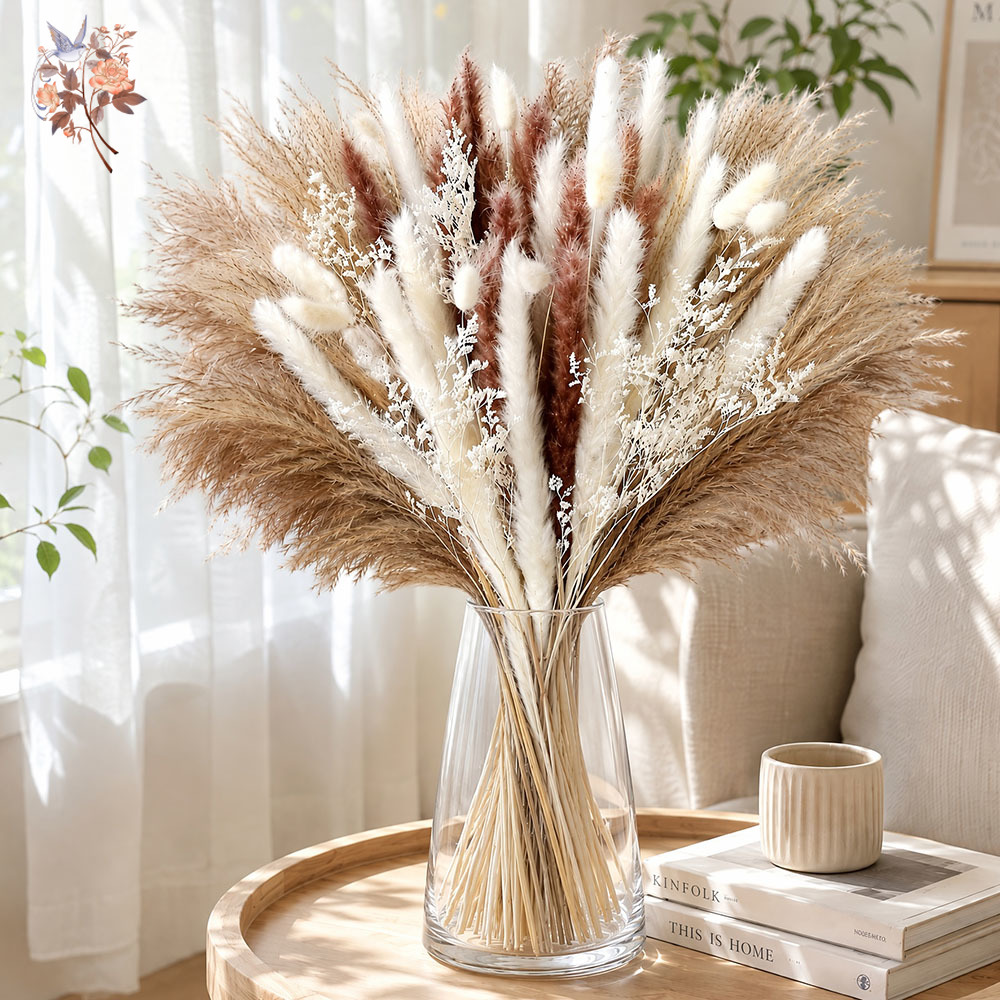 Natural Dried Flower Pampas Gr - Dried Flower Bunch recension och pris