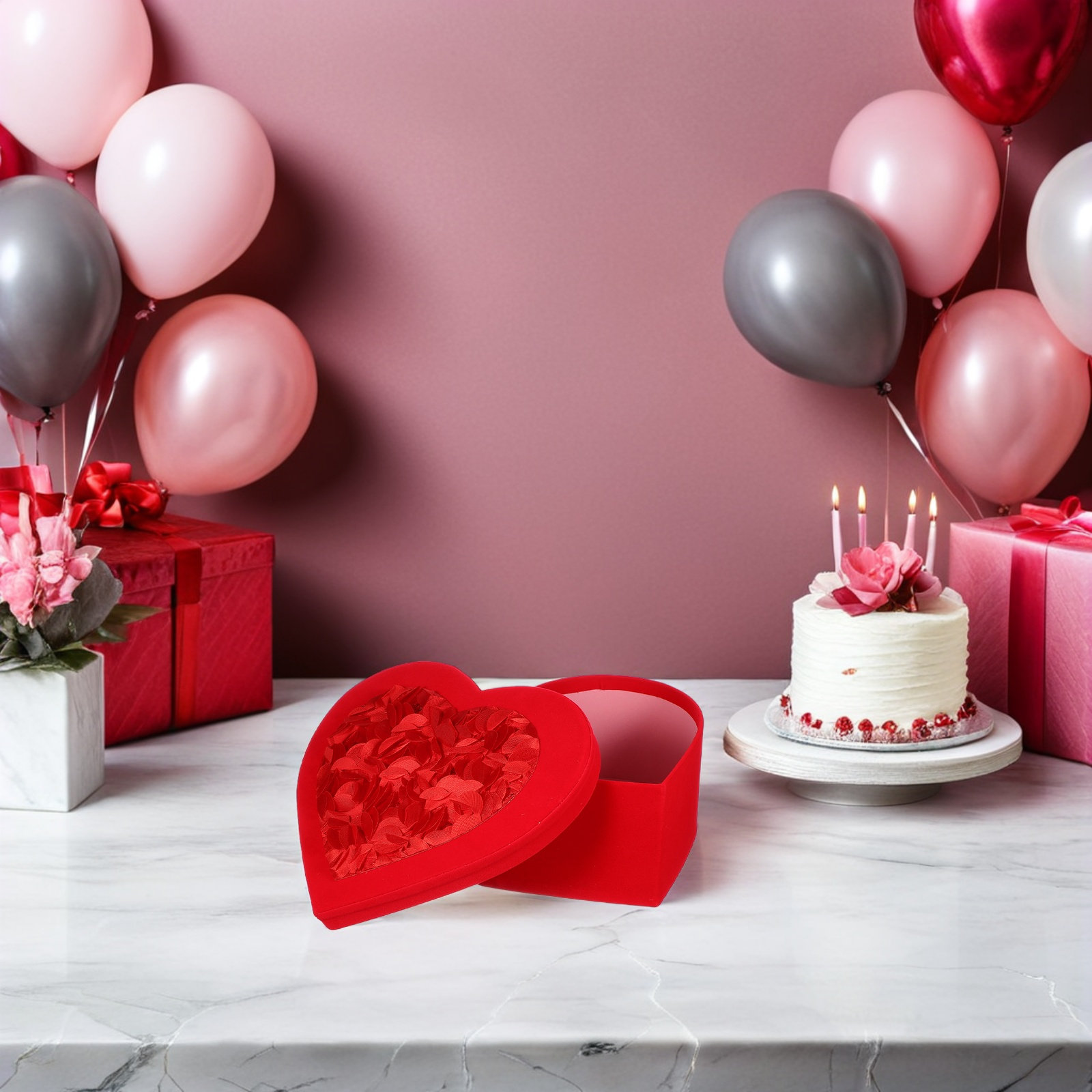 Heart Shaped Valentine Box Bou - Bouquet Holder Foam recension och pris