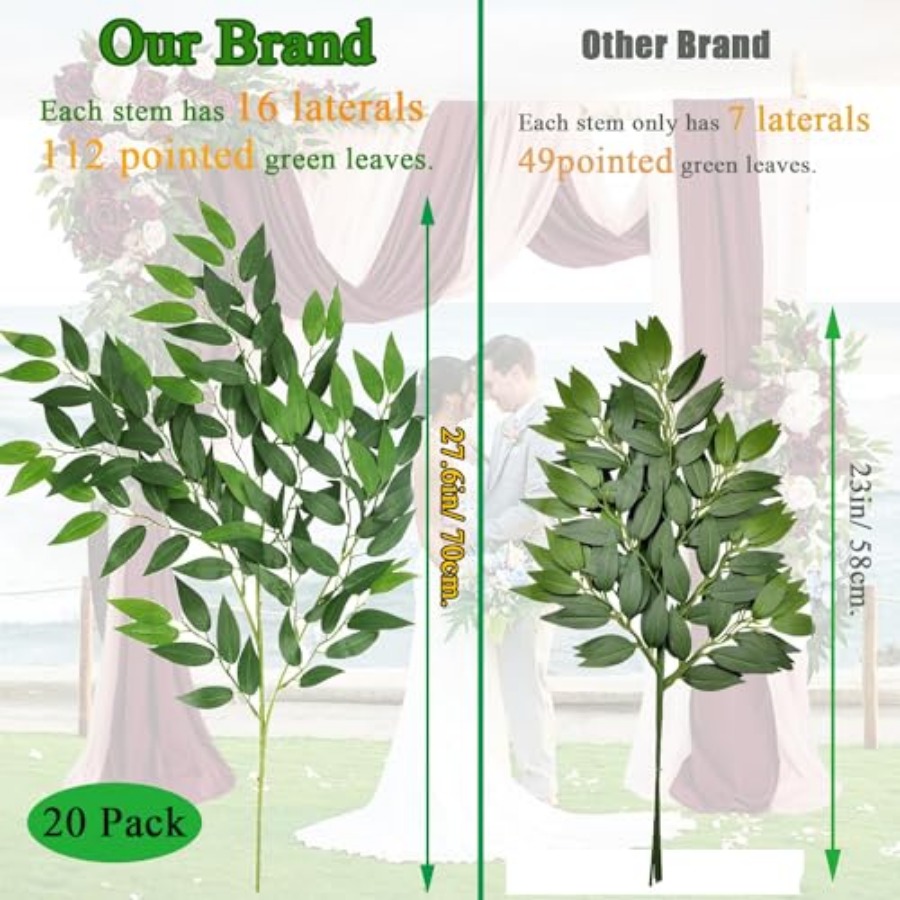 Artificial Italian Ruscus ery  - Ruscus Stem Faux recension och pris