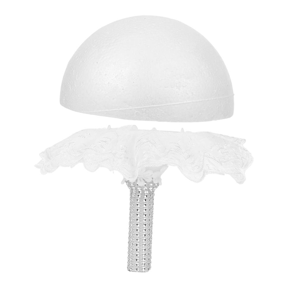 Fashion White Lace Foam Bouque - Bouquet Holder Foam recension och pris