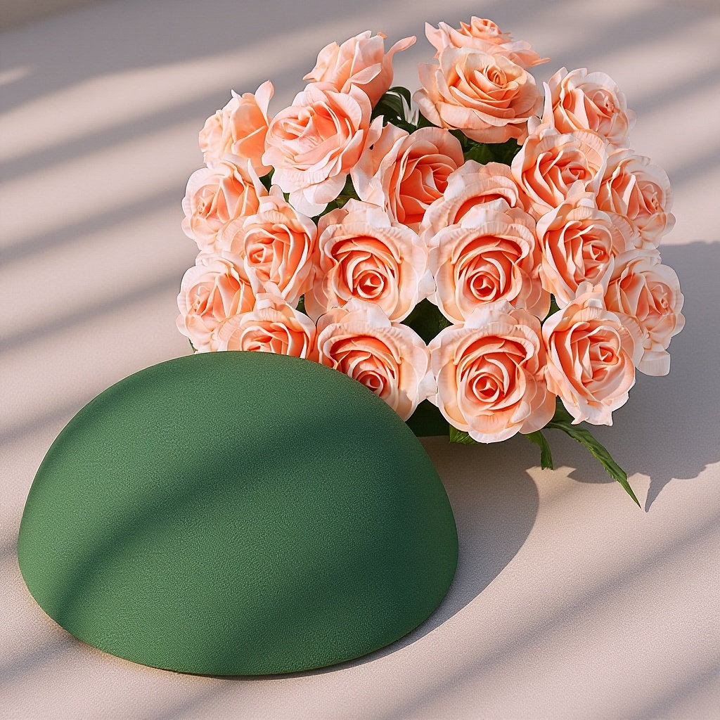 2Pcs Green Half Round Floral D - Floral Foam Oasis recension och pris